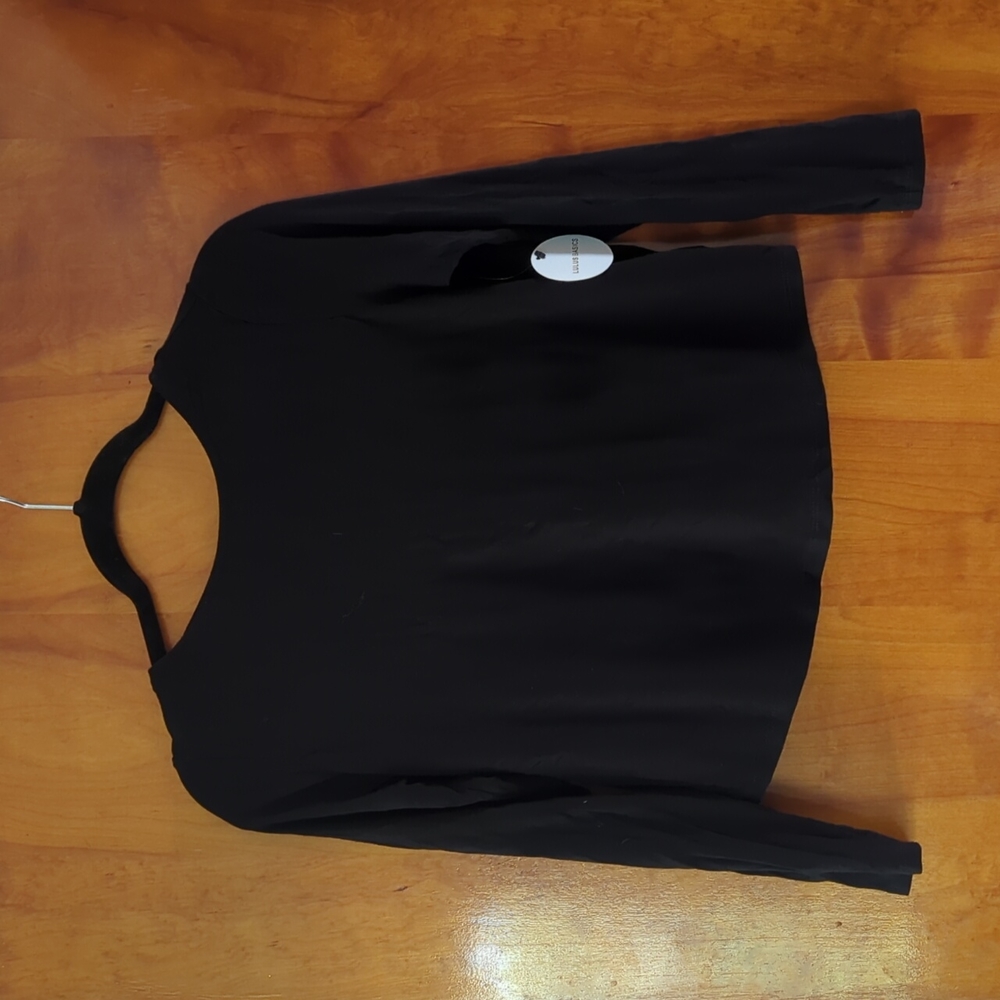 Lulu's Black Crop Top Medium NWT